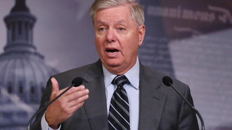 Fotografija: Republikanski senator Lindsey Graham. Foto Chip Somodevilla Afp