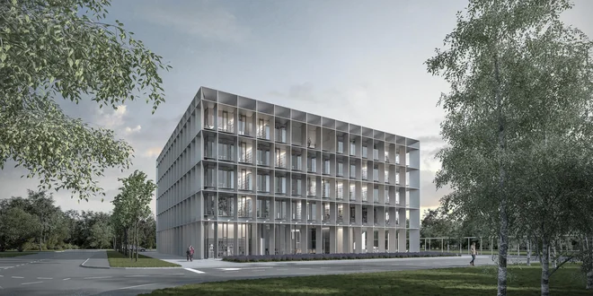 O novi poslovni stavbi na Griču so v Darsu razmišljali že pred 13 leti, a zaradi neurejenega zemljiškoknjižnega stanja te ideje niso mogli uresničiti. Računalniški prikaz: Studio Abiro