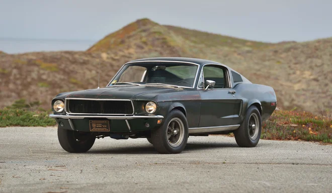 Ford mustang GT fastback je zverina, s katero je Steve McQueen nastopil v enem najbolj slavnih policijskih pregonov vseh časov. FOTO: Mecum Auctions