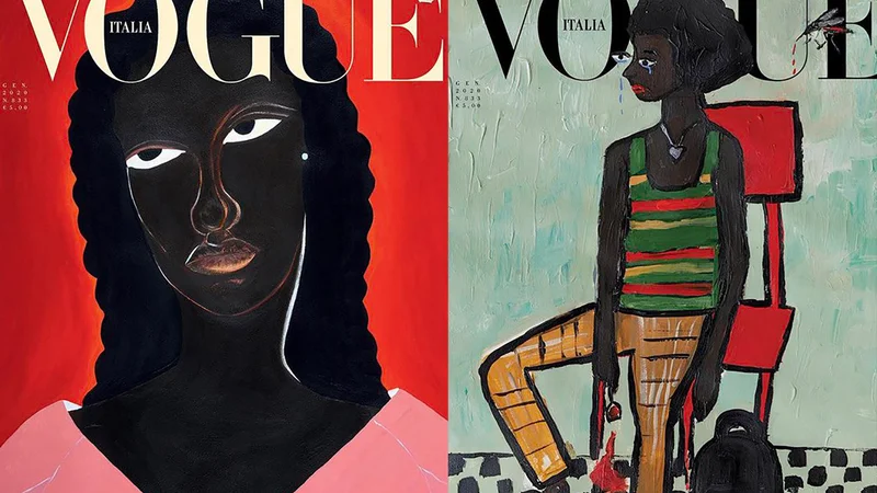 Fotografija: Ilustracije ne krasijo samo naslovnico aktualne številke Vogue Italia, ampak tudi njene notranje strani. Promocijsko gradivo