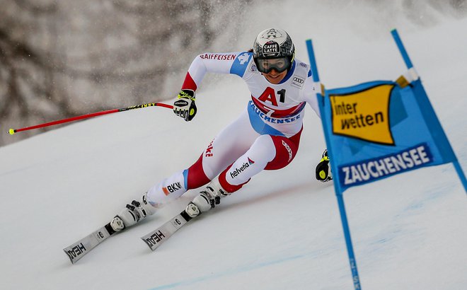 Švicarka Wendy Holdener, svetovna prvakinja v kombinaciji, je tekmo v Zauchenseeju končala na drugem mestu. FOTO: Matej Družnik/Delo
