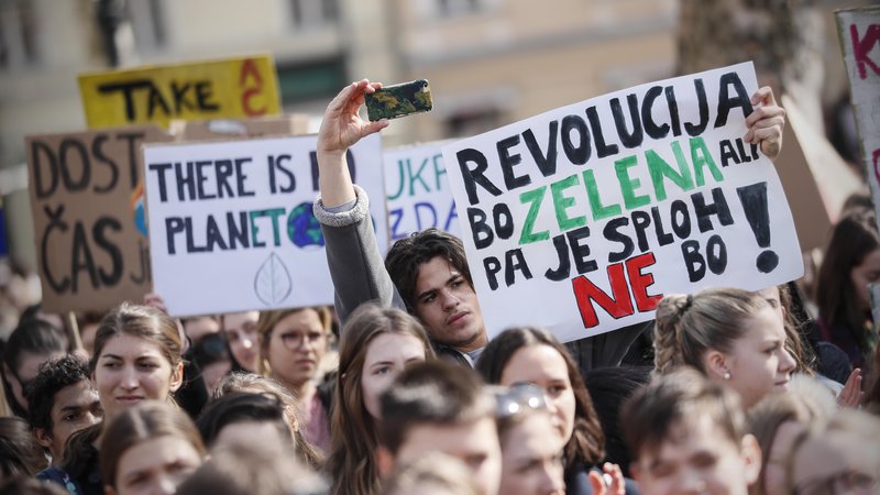 Fotografija: Edina posledica podnebnih protestov mladih je bila ustanovitev komisije za prestrukturiranje premogovnih regij. FOTO: Uroš Hočevar