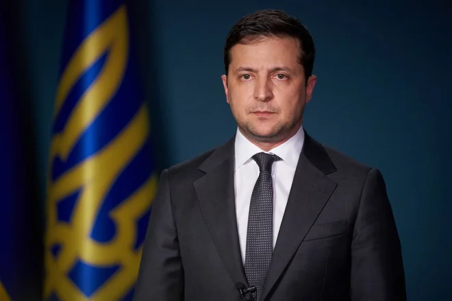 Predsednik Volodimir Zelenski se bo o odstopni izjavi premiera Oleksija Hončaruka še odločil. Foto: Afp