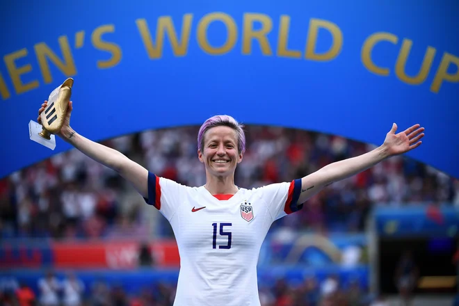 Megan Rapinoe je Fifa lani razglasila za najboljšo nogometašico na svetu Foto Franck Fife/AFP