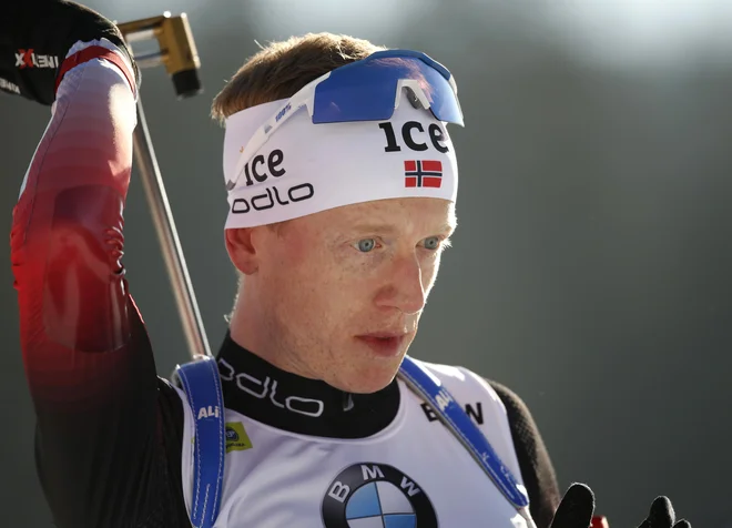 Johannes Thingnes Boe se je po enomesečni odsotnosti odrezal z odlično predstavo. FOTO: Matej Družnik/Delo