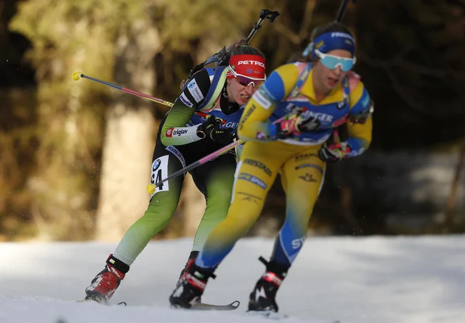 Polona Klemenčič med preizkušnjo na 15 km. FOTO: Matej Družnik