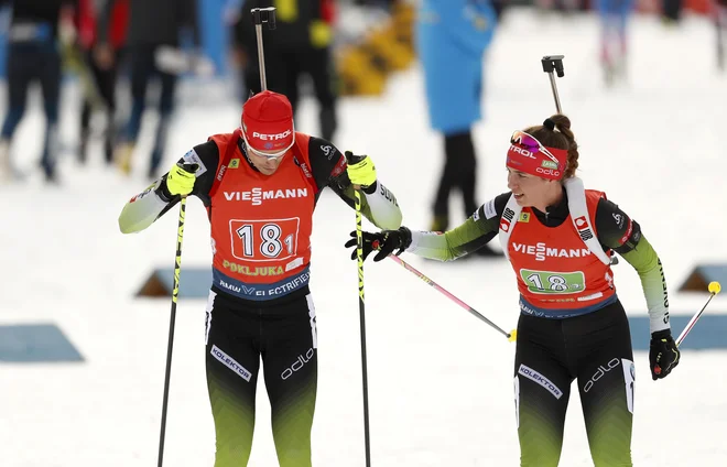 Urška Poje in Rok Tršan sta se borila po najboljših močeh. FOTO: Matej Družnik/Delo
