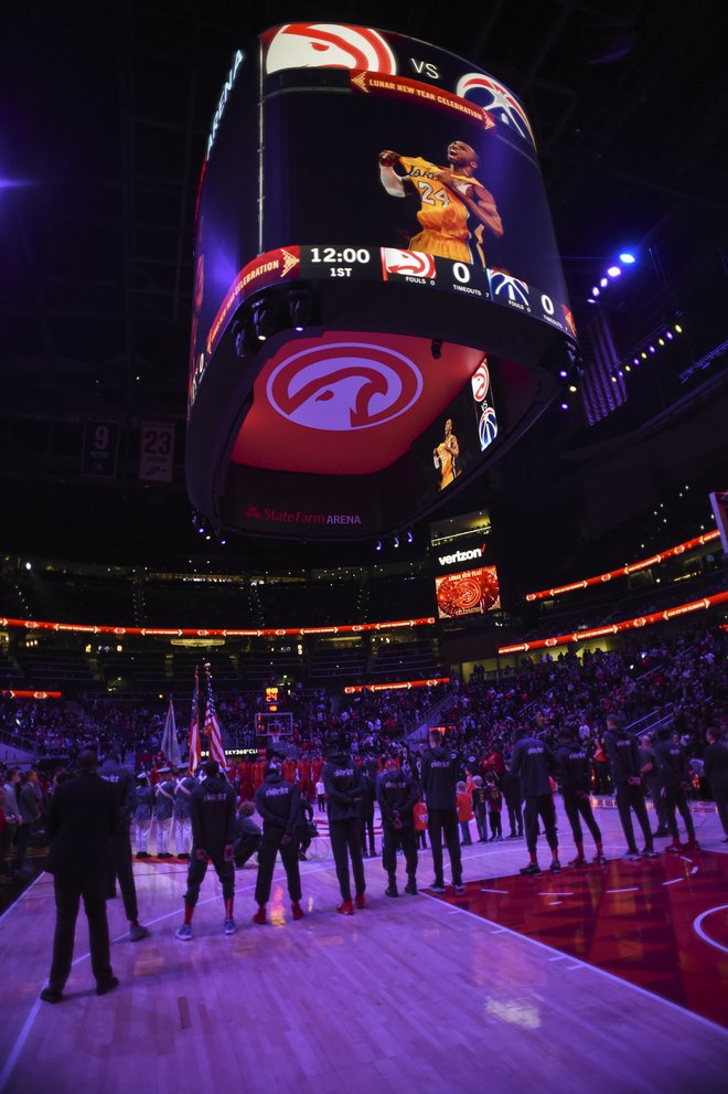 Na vseh nocojšnjih tekmah v ligi NBA se Kobeja Bryanta spominjajo z minuto molka. FOTO: Usa Today Sports