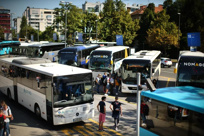 Poletni vrvež na avtobusni postaji v Ljubljani je pripisati predvsem turistični priljubljenosti Slovenije. FOTO: Jure Eržen