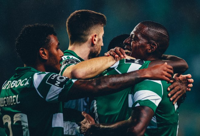 Ljubljančan se je v svoji prvi tekmi v majici Sportinga veselil zmage nad Maritimom. FOTO: Facebook