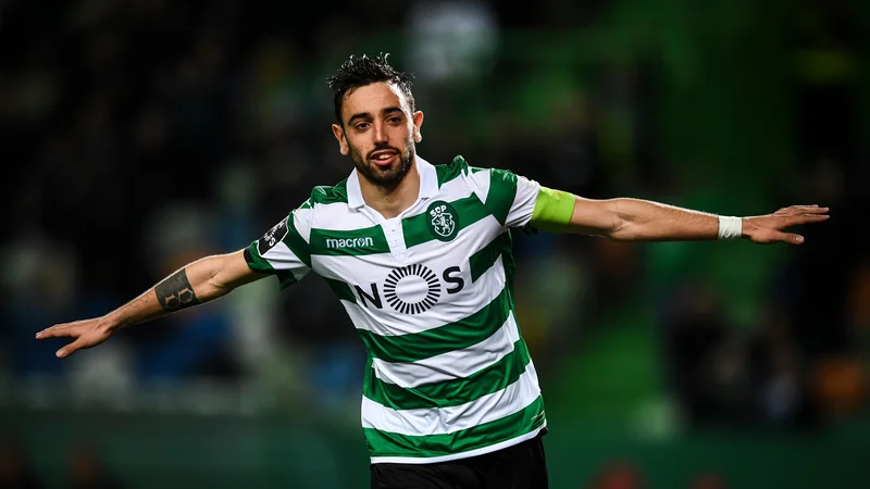 Fotografija: Bruno Fernandes bo zeleno-belo majico Sportinga zamenjal za opravo Manchester Uniteda. FOTO: AFP