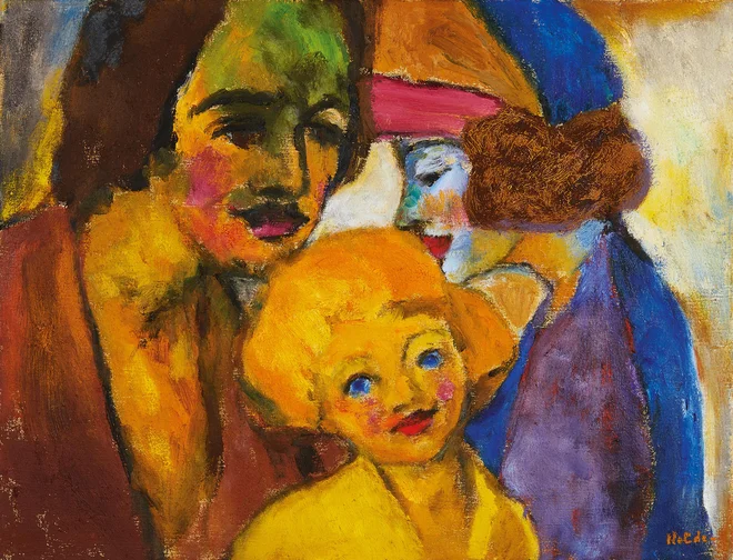 Emil Nolde: <em>Portret družine</em>, 1947<br />
Foto Renate und Friedrich Johenning Stiftung