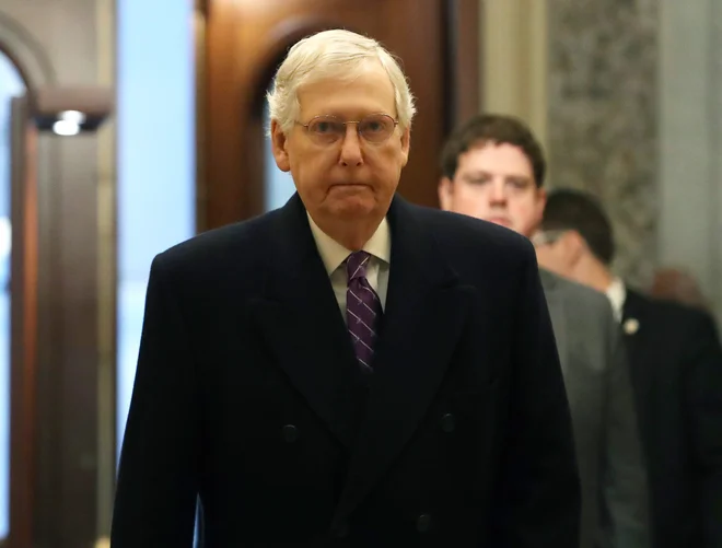 Republikanski prvak v senatu Mitch McConnell. FOTO: Mark Wilson/AFP