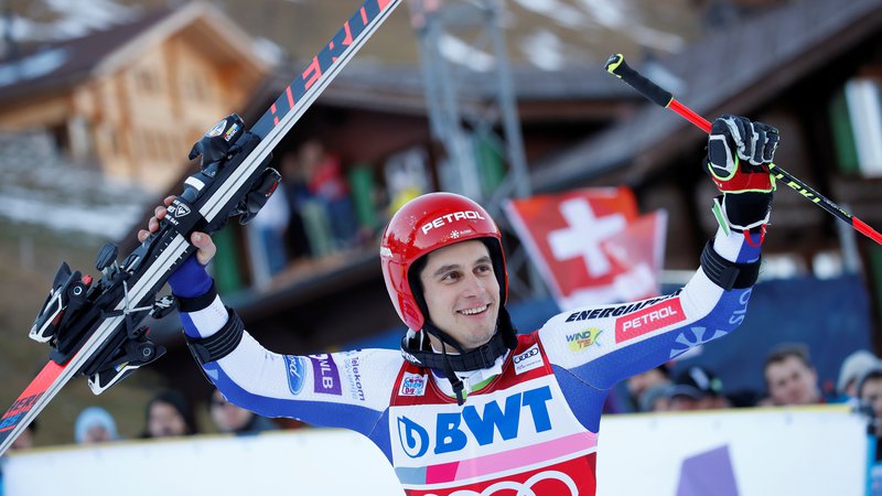 Fotografija: Zmagovalec enega od najzahtevnejših veleslalomov v Adelbodnu Žan Kranjec je med največjimi favoriti za zmago tudi v Garmisch-Partenkirchnu. FOTO: Reuters