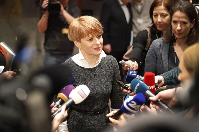 Stranka Desus je od SAB dobila povabilo za pogovore o oblikovanju sredinske, projektne vlade, je povedala Aleksandra Pivec. FOTO: Leon Vidic/Delo