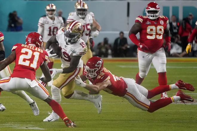 Kansas City Chiefs so z zmago nad San Francisco 49ers osvojili letošnji superbowl. FOTO: Timothy A. Clary/AFP