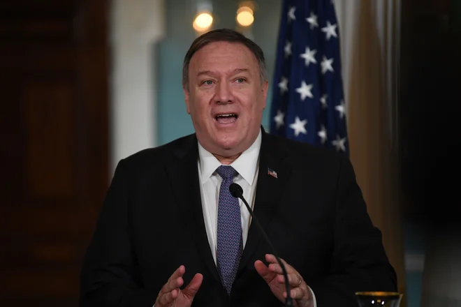 Zunanji minister ZDA Mike Pompeo želi, da Nigerija z ZDA deli podatke državne varnosti. FOTO: Eric Baradat/AFP