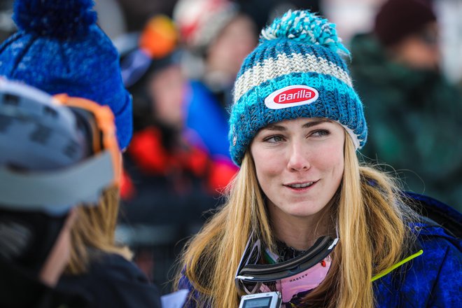 Mikaela Shiffrin je lani slavila zmagi v slalomu in veleslalomu, letos pa je zaradi tragične smrti njenega očeta vprašljiv njen nastop v Mariboru. FOTO: Usa Today Sports