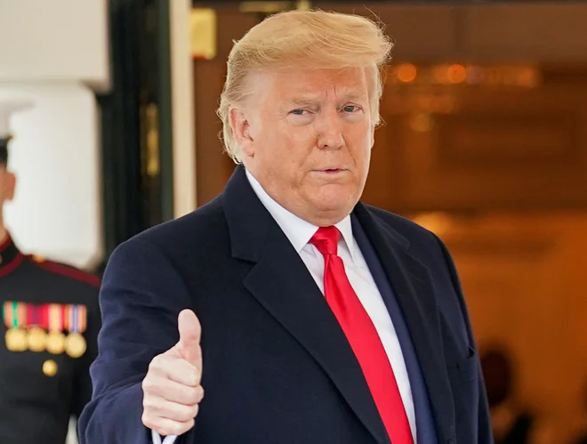 Ameriški predsednik Donald Trump. FOTO: Kevin Lamarque/Reuters