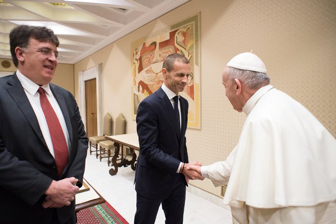 Aleksander Čeferin se je dan pred kongresom srečal tudi s papežem Frančiškom. FOTO: Reuters