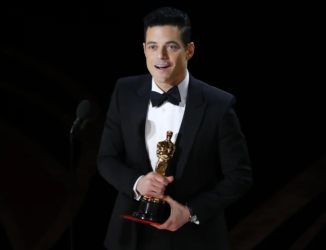 Rami Malek je upravičil vlogo favorita za glavno moško vlogo. FOTO: Mike Blake/Reuters