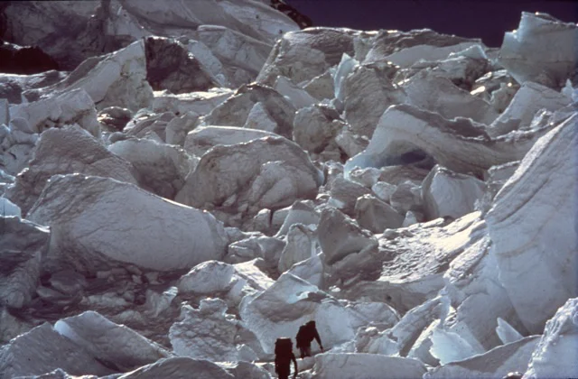 Z Reinholdom Messnerjem na ledeniku Khumbu. FOTO: Osebni arhiv