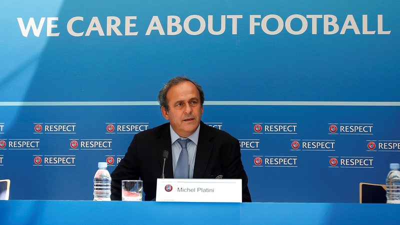 Fotografija: Nekdanji zvezdnik francoske reprezentance je vodil Uefo med letoma 2007 in 2015, leto dni zatem ga je nasledil Aleksander Čeferin. FOTO: Reuters