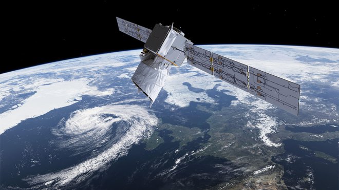 Podatki, ki jih zbira satelit Aeolus, so že del vremenskih napovedi, so nedavno sporočili iz Evropske vesoljske agencije. FOTO: Esa