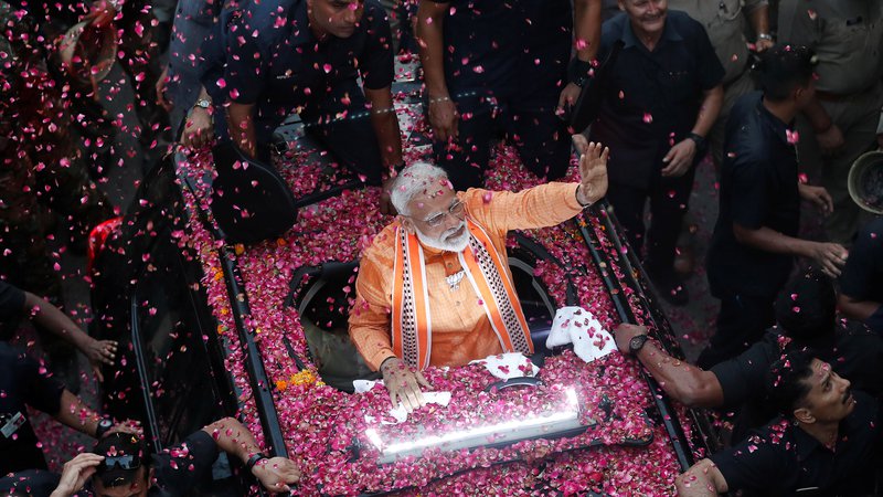 Fotografija: Vprašanje je, ali bo Modijeva zmaga pomenila nadaljevanje erozije indijske liberalne tradicije. FOTO: Reuters