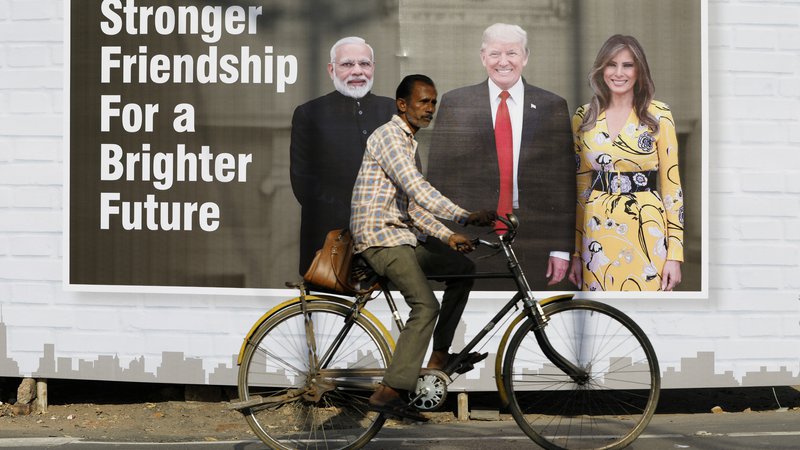 Fotografija: Donald Trump bo s prvo damo Melanio obiskal Delhi, Agro in Ahmedabad v Modijevi državi Gudžarat. Foto: Reuters