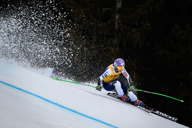 Ilka Štuhec, ki je bila po prvem delu kombinacije 13., se je slalomskemu nastopu odpovedala zaradi slabega počutja. FOTO: AFP