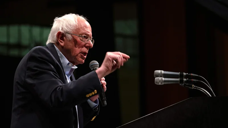 Fotografija: Predsedniški kandidat Bernie Sanders. Foto: Paul Ratje/Afp