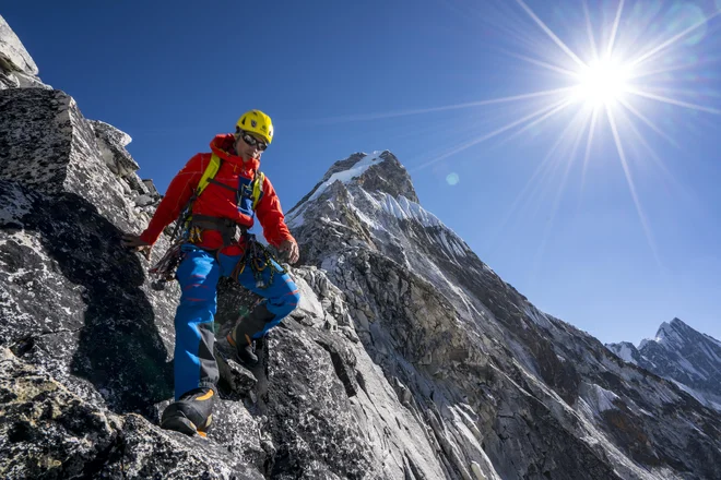 Slovenski alpinist Aleš Česen na Ama Dablanu, Everest ga za zdaj ne mika. FOTO: Osebni arhiv