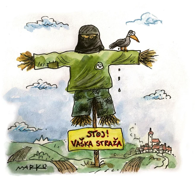 Vaška straža KARIKATURA: Marko Kočevar