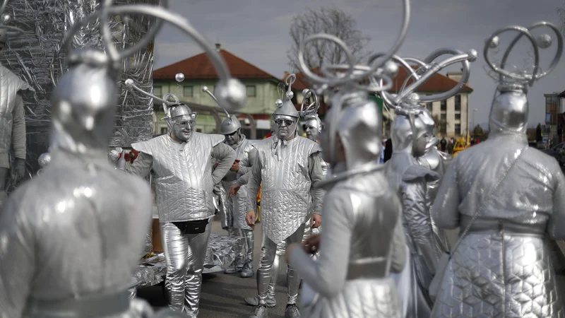 Fotografija: 30. pustni karneval na Viru pri Domžalah. FOTO: Leon Vidic/Delo