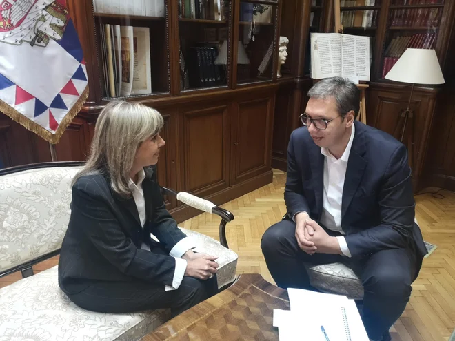 ▶ Majo Pavlović je po 18 dneh gladovne stavke vendarle sprejel srbski predsednik Aleksandar Vučić in stavka je za zdaj končana. Foto Tanjug