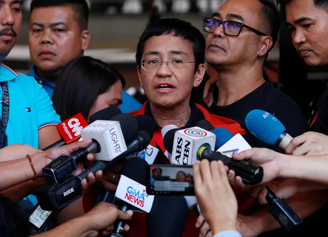 Maria Ressa je trn v peti filipinskega populističnega samodržca Rodriga Duterteja. FOTO: Eloisa Lopez/Reuters