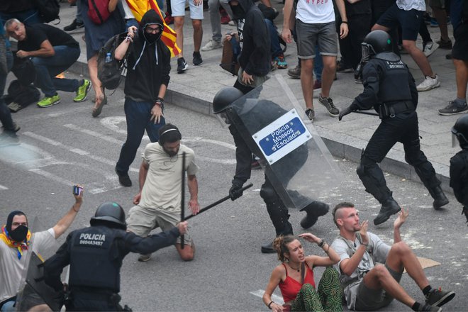 Edini, ki se zelo jasno odziva na nasilje v Kataloniji, je Svet Evrope. Foto: AFP