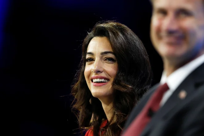 Odvetnica za človekove pravice Amal Clooney bo zastopala Rohingje. FOTO: Peter Nichols/Reuters