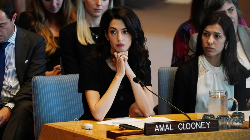 Fotografija: Odvetnica za človekove pravice Amal Clooney bo zastopala Rohingje. FOTO: Carlo Allegri/Reuters