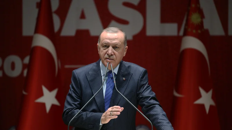 Fotografija: Erdoğan od Nata ne pričakuje le »besedne«, temveč tudi »dejansko podporo«. Foto: Reuters
