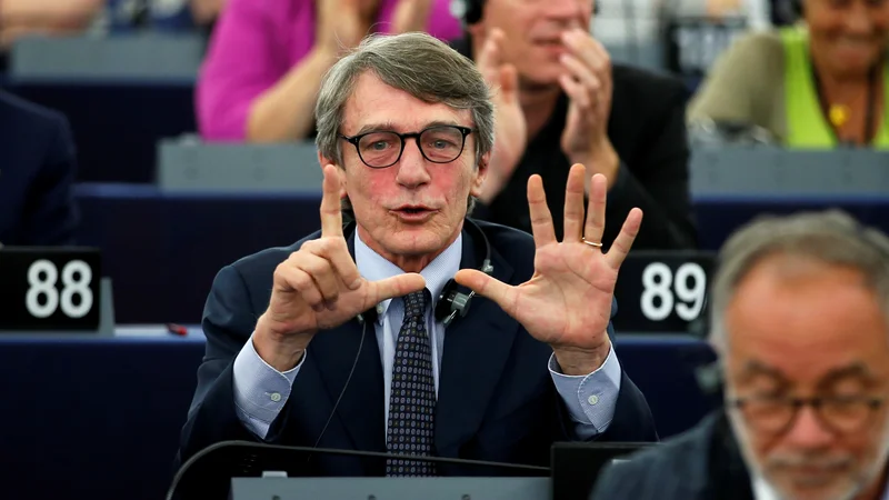 Fotografija: Italijanski demokrat Sassoli dolsej ni bil širše znan. Bil pa je podpredsednik parlamenta. FOTO: Vincent Kessler Reuters
