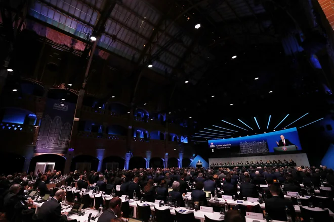 Na istem prizorišču bo zvečer žreb druge izvedbe Uefine lige narodov. Ta se bo začel ob 18. uri, Slovenija pa bo na njem dobila nasprotnike v ligi C. FOTO: Reuters