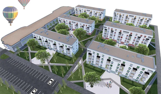 V novi soseski bo dom dobilo 400 Celjanov. FOTO: Nepremičnine Celje