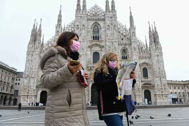 Število okuženih se je v soboto povzpelo na 5883, 233 ljudi je umrlo za koronavirusno boleznijo. FOTO: Piero Cruciatti/AFP