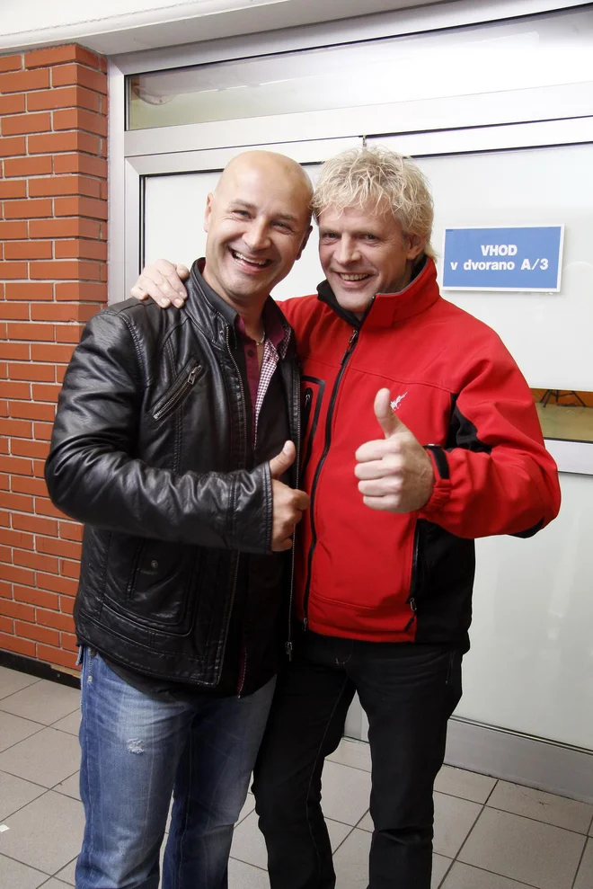 Miran Rudan in Tone Košmrlj. Njuna skladba <em>Na božično noč</em> je v resnici <em>Man of the World</em>. Foto Mediaspeed