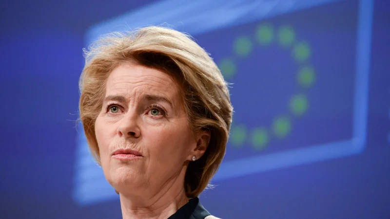 Fotografija: Predsednica evropske komisije Ursula von der Leyen je nezadovoljna z enostranskimi ukrepi držav članic. FOTO: Johanna Geron/Reuters