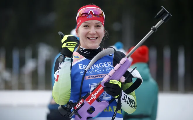 Lea Einfalt med posamično preizkušnjo na 15 km. FOTO: Matej Družnik/Delo