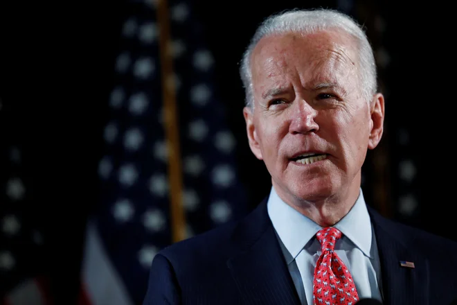 Demokratski predsedniški kandidat in nekdanji podpredsednik Joe Biden. Foto Carlos Barria Reuters