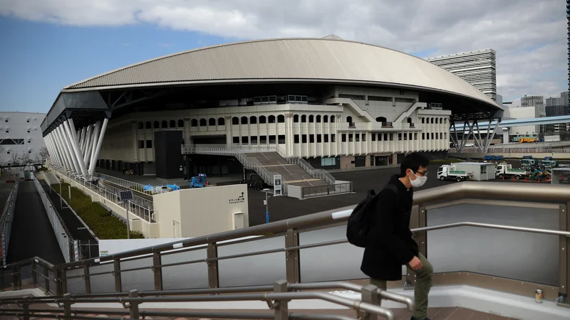 Ariake Park naj bi gostil teniške dvoboje med OI v Tokiu. FOTO: Reuters